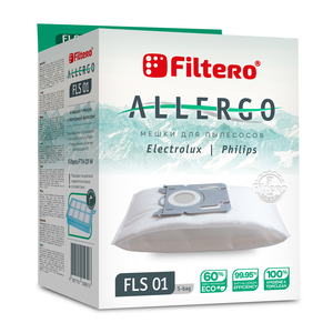 Мешки для пылесосов Filtero Allergo FLS 01 S-bag, 4 штуки, моторный и микрофильтр, синтетические